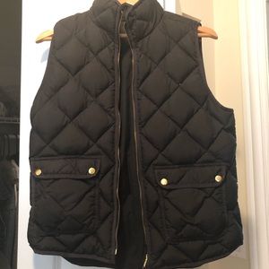 Jcrew black puffer vest